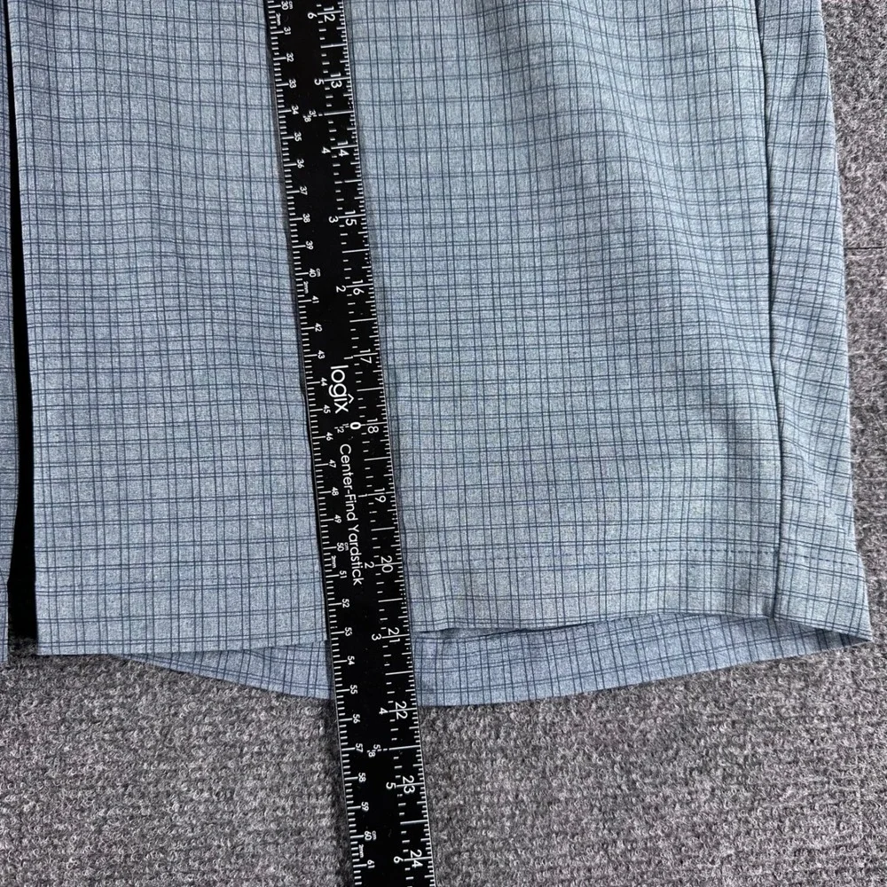 Adidas Shorts Mens 38 Blue Grey Grid Pattern Golf Performance‎ GU5103